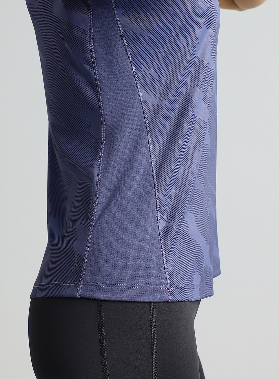 Women's Blue Urban Camo Running T-shirt