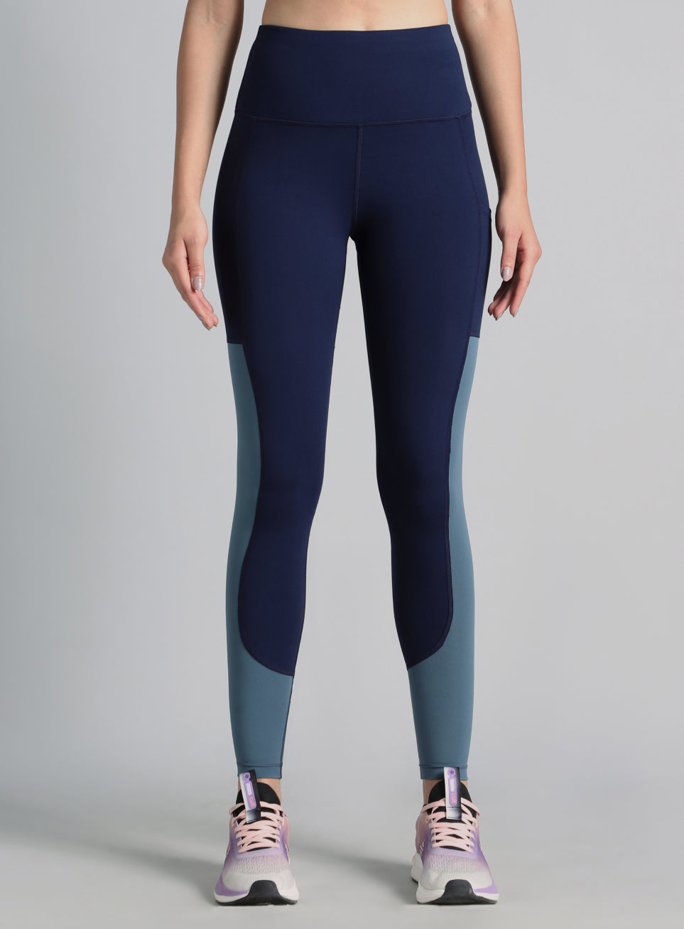 Women's Blue Dance Off Colourblock COMFLex Tights