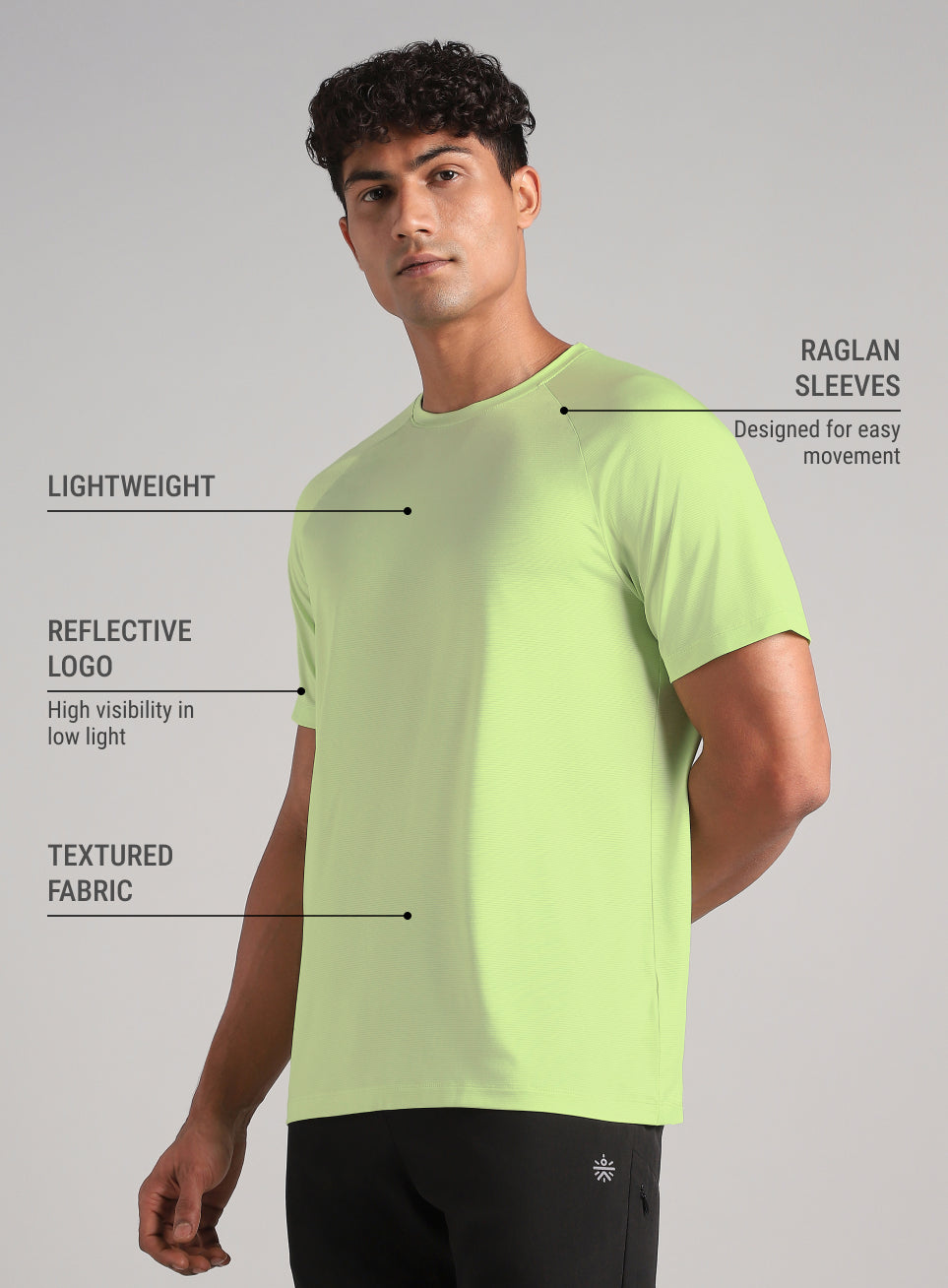 Men's Lime Run Forward T-Shirt