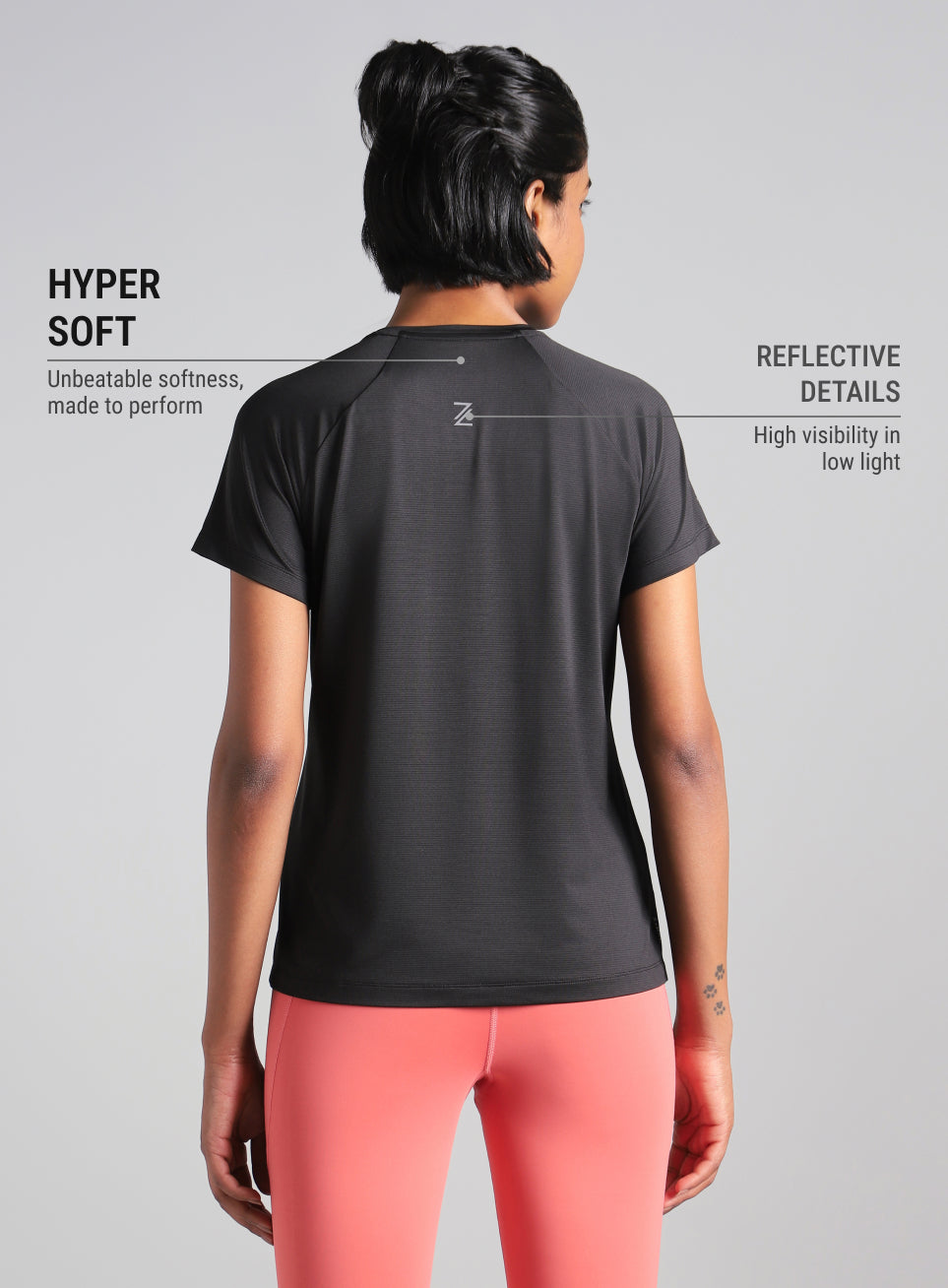 Women's Black Swift Runner Tee