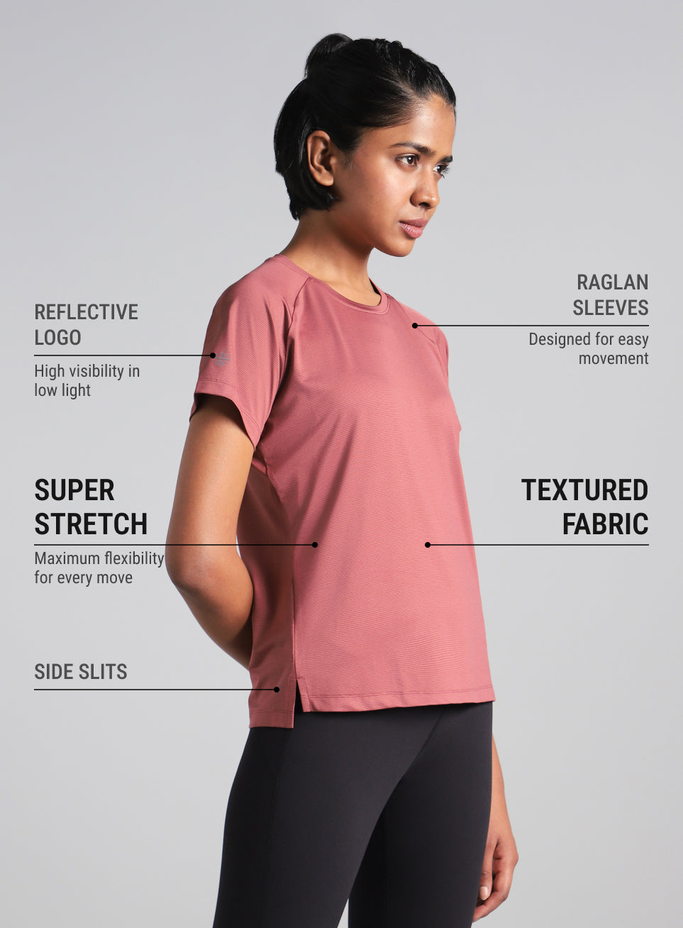 Women's Brown Swift Runner Tee
