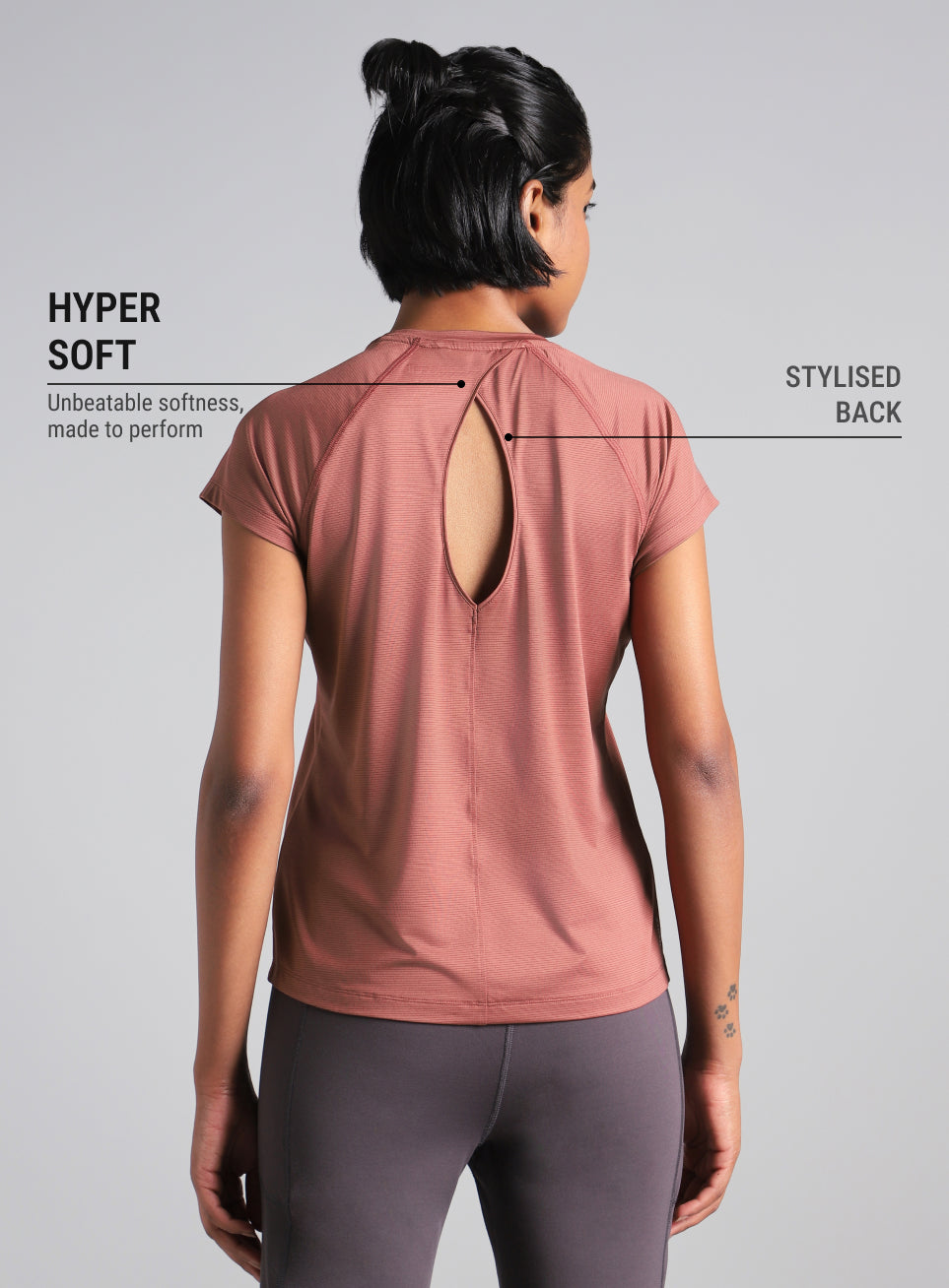 Women's Brown Spirit Run T-shirt