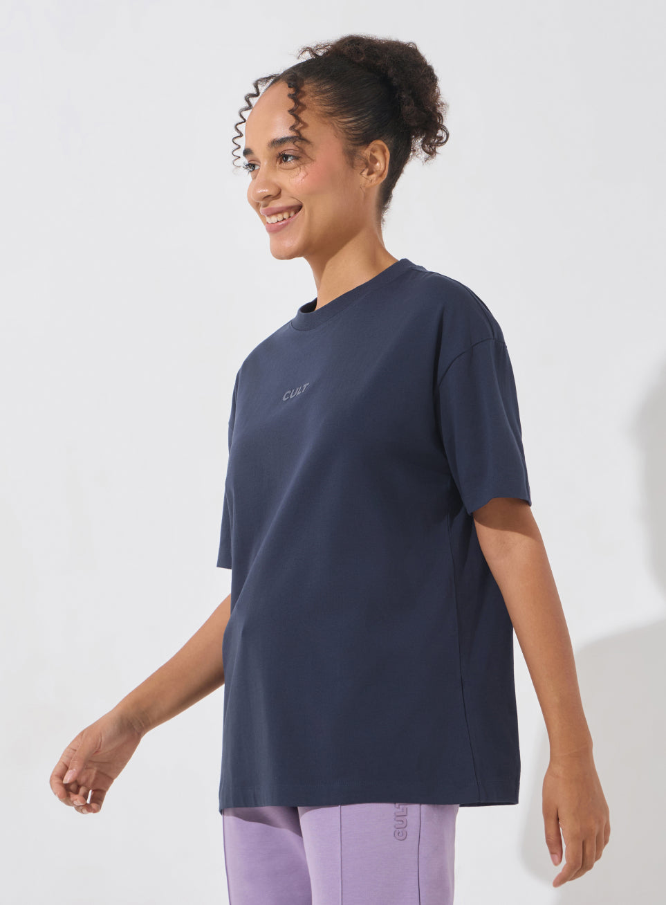 Women's Navy Soft Form Comfort Oversized T-shirt