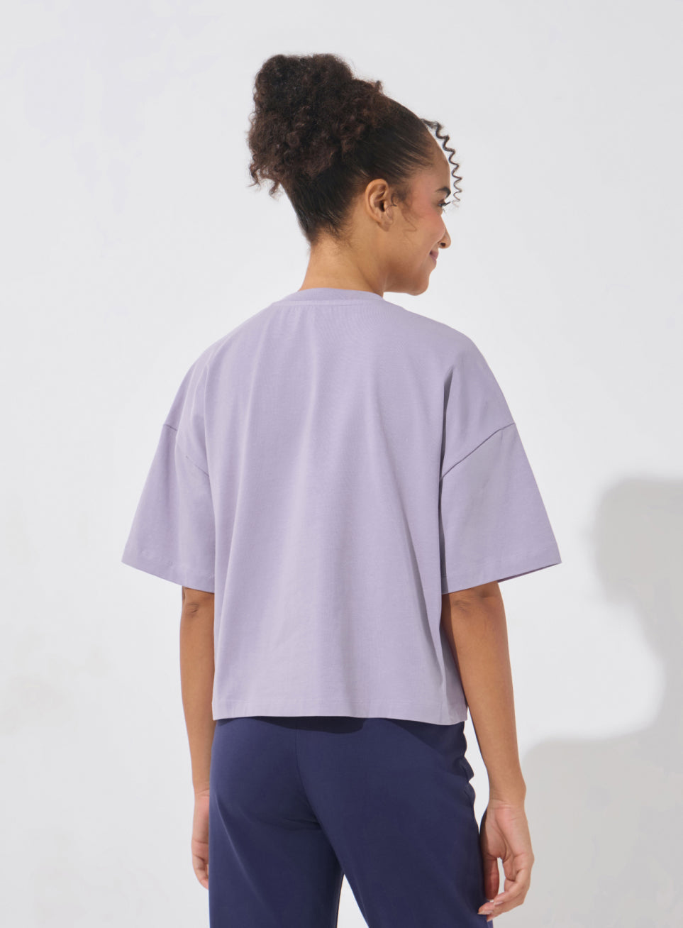 Women's Purple Form Mid Boxy T-shirt