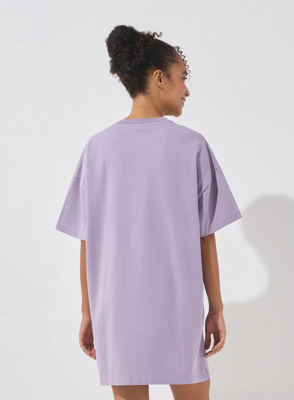 Women's Purple Soft Form Oversized T-shirt Dress