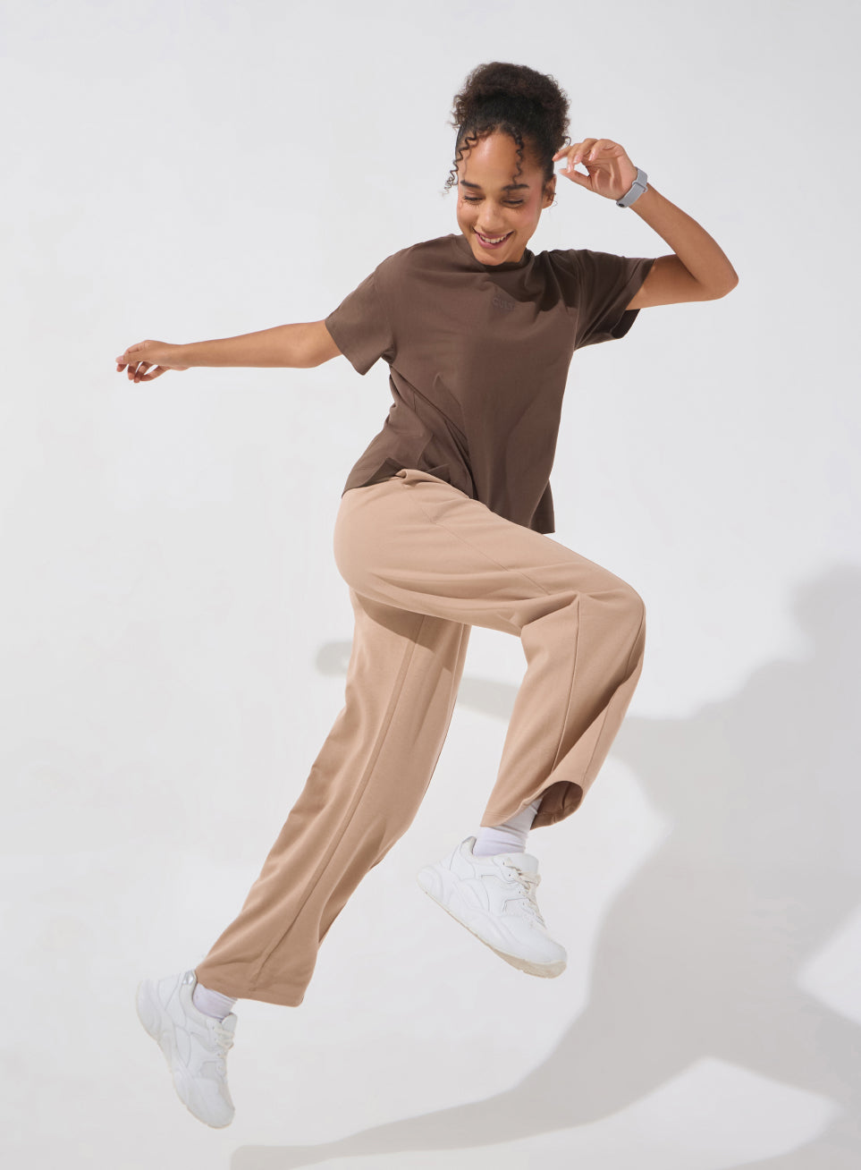 Women's Brown Soft Form Easy Fit Everyday T-shirt