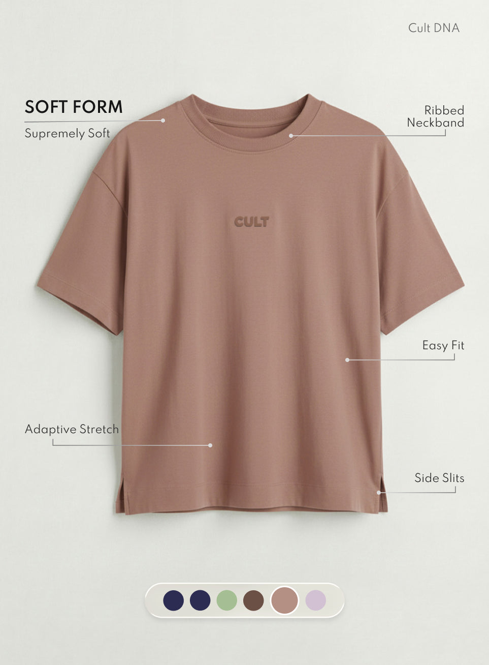Women's Rust Soft Form Easy Fit Everyday T-shirt