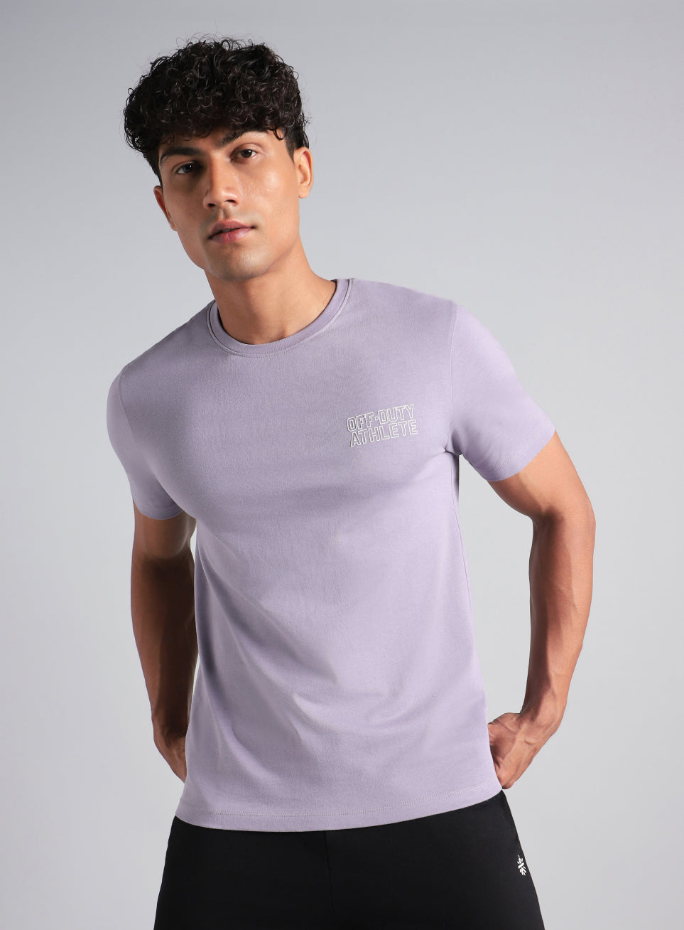 Men's Purple Off Duty Print Graphic T-shirt