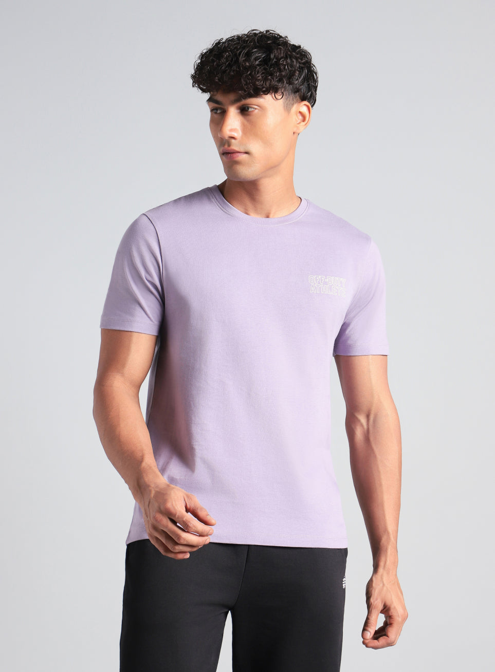 Men's Purple Off Duty Print Graphic T-shirt