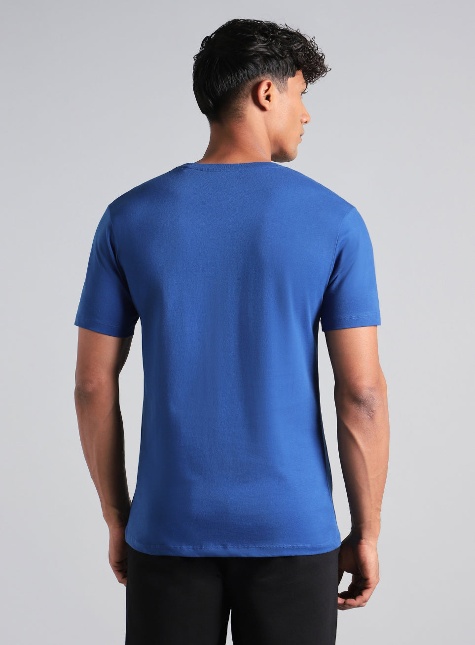 Men's Blue Cult Branding Printed T-shirt