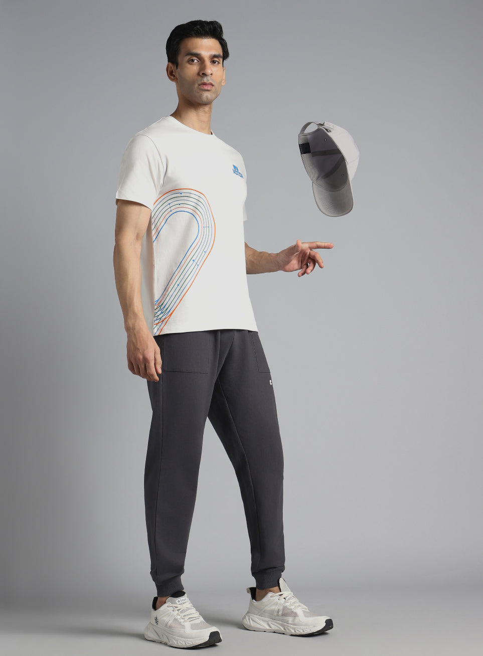 Men's White In Motion Graphic T-shirt