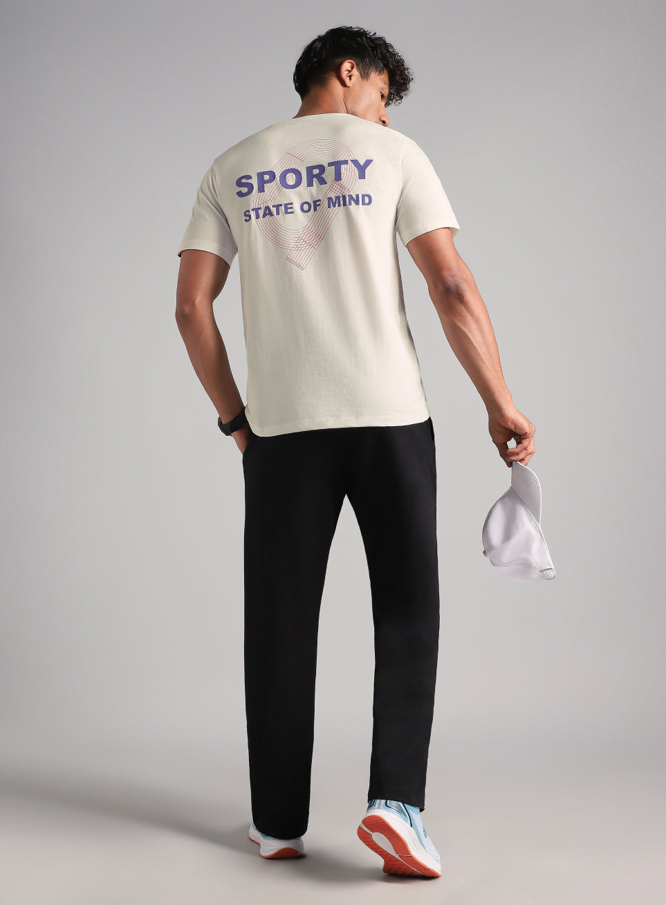 Men's Off White Sporty Racertrack T-Shirt