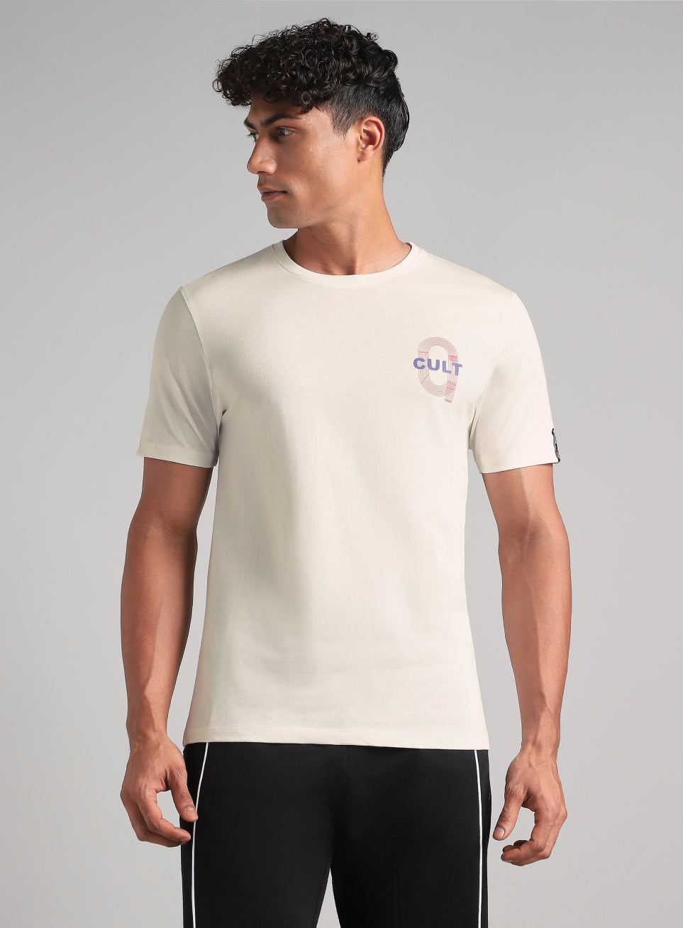 Men's Off White Sporty Racertrack T-Shirt