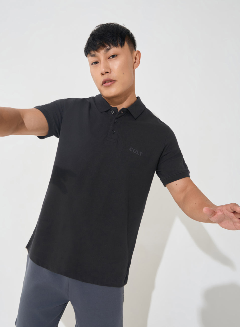 Men's Black Soft Form Classic Polo T-shirt