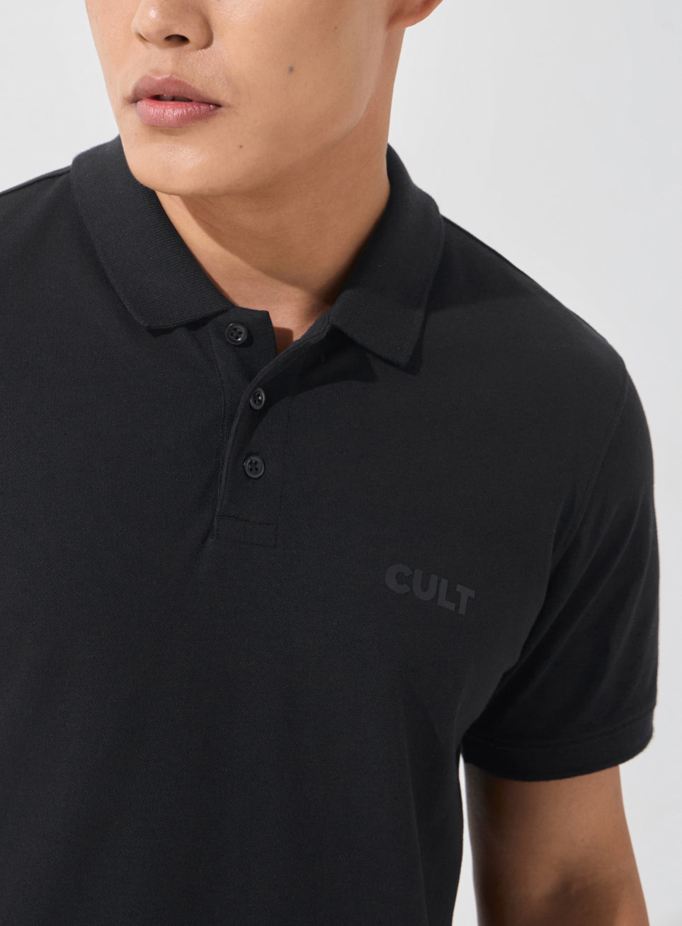 Men's Black Soft Form Classic Polo T-shirt