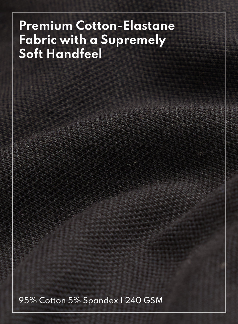 Men's Black Soft Form Classic Polo T-shirt