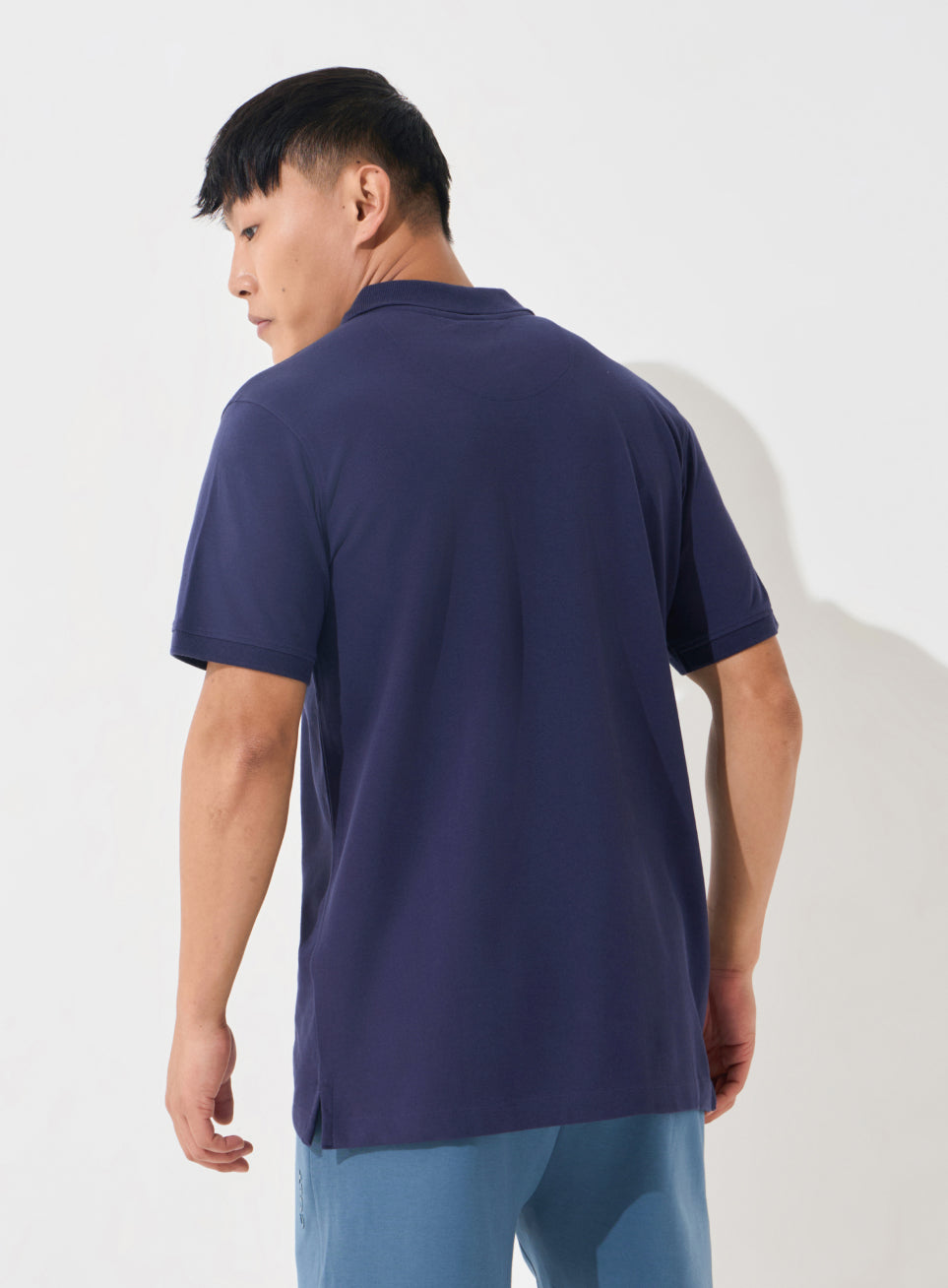 Men's Navy Soft Form Classic Polo T-shirt