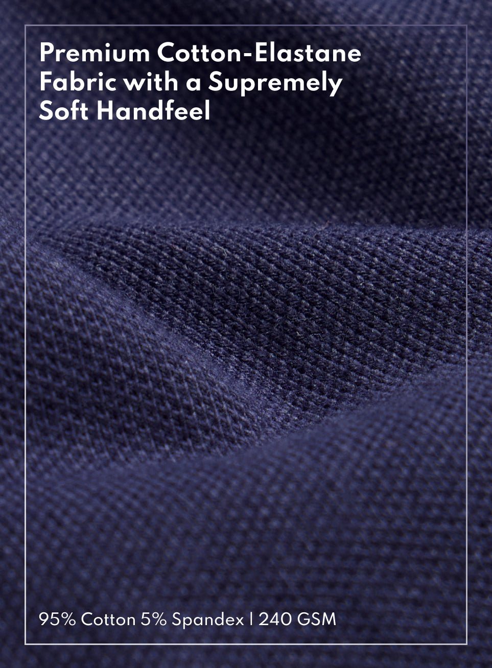 Men's Navy Soft Form Classic Polo T-shirt