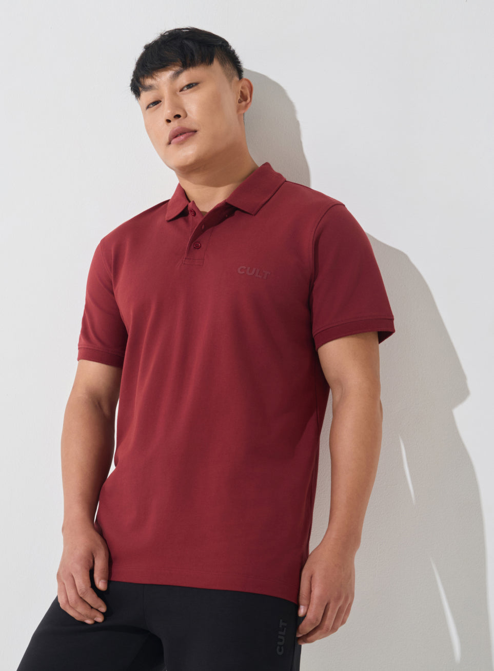 Men's Maroon Soft Form Classic Polo T-shirt