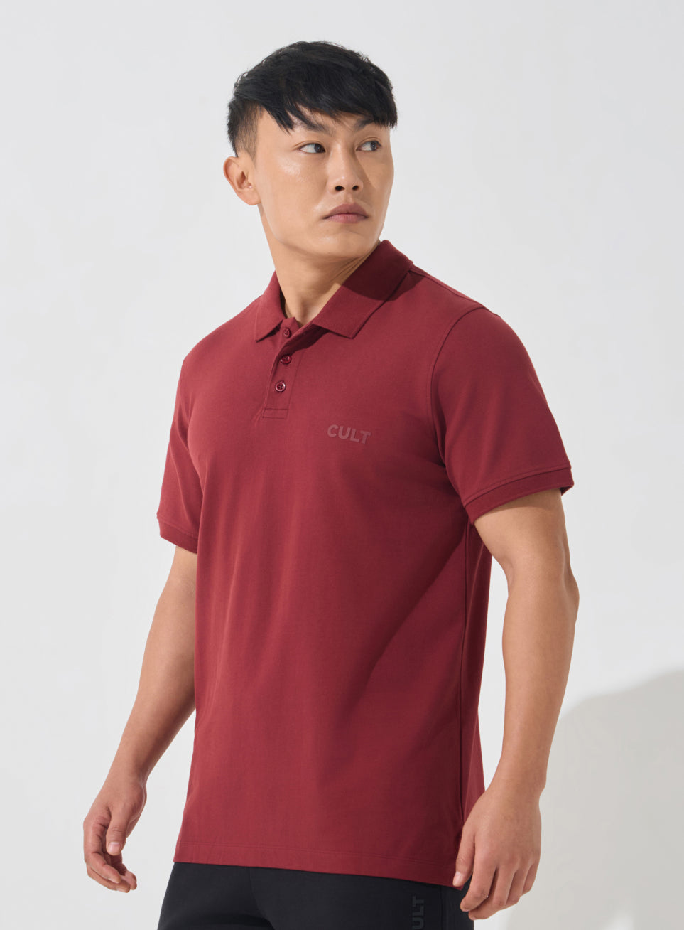Men's Maroon Soft Form Classic Polo T-shirt