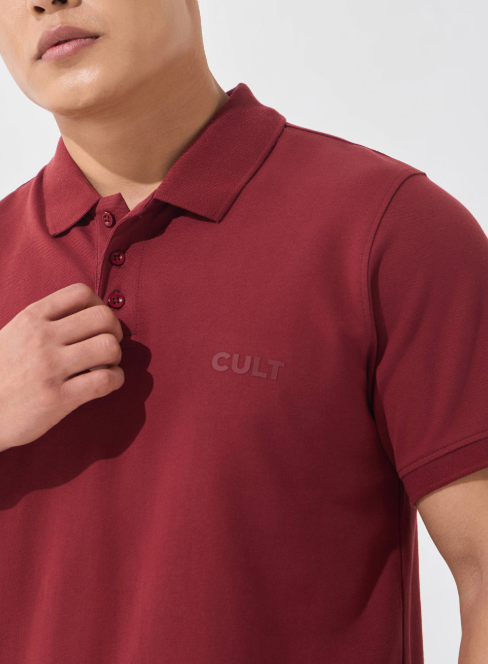 Men's Maroon Soft Form Classic Polo T-shirt