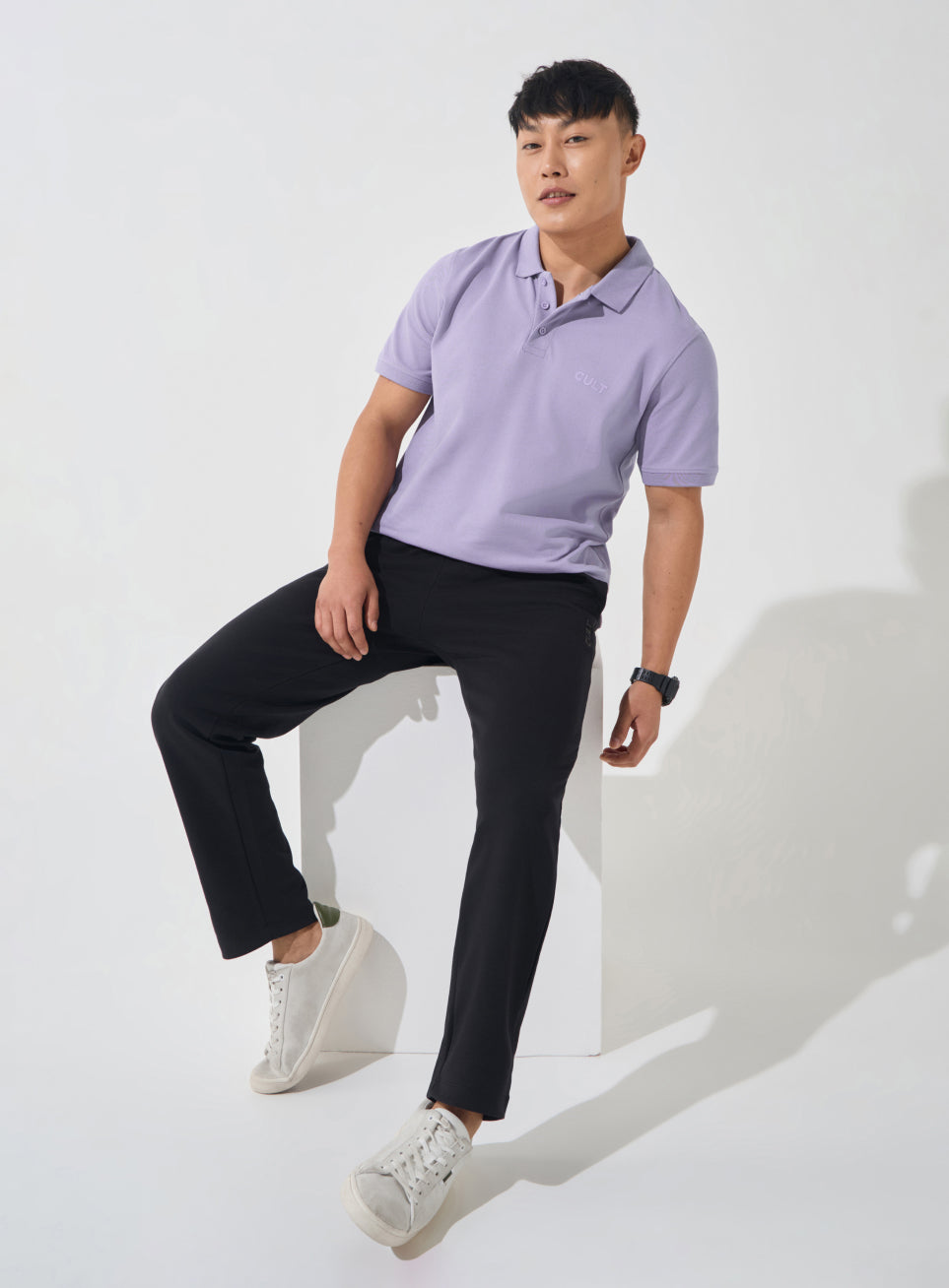 Men's Purple Soft Form Classic Polo T-shirt