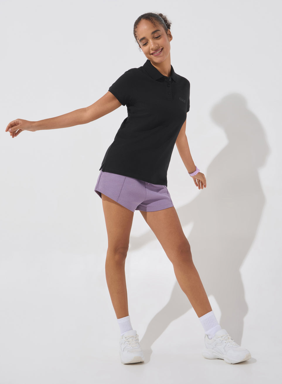 Women's Black Soft Form Classic Polo T-shirt