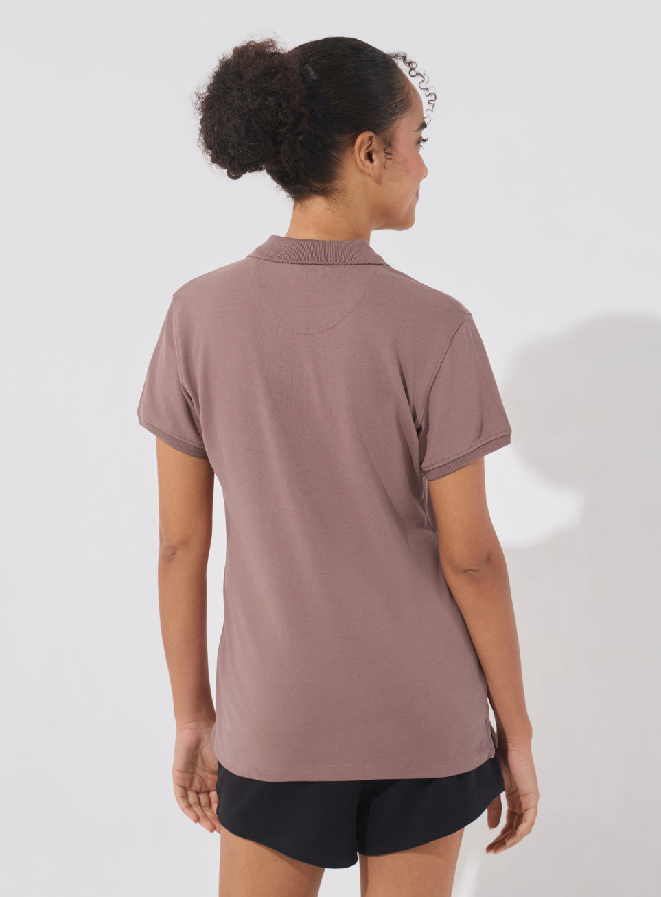 Women's Brown Soft Form Classic Polo T-shirt