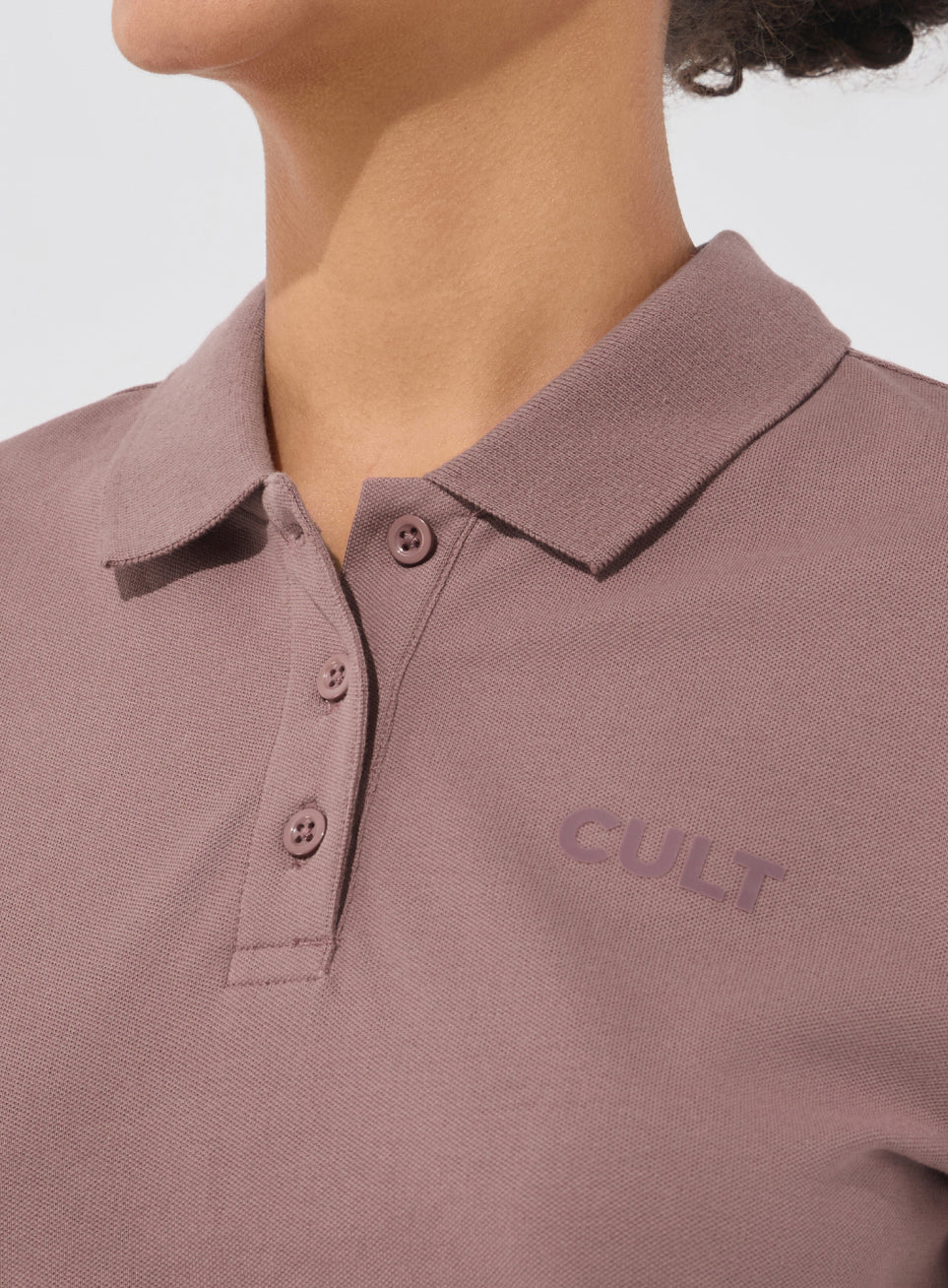 Women's Brown Soft Form Classic Polo T-shirt