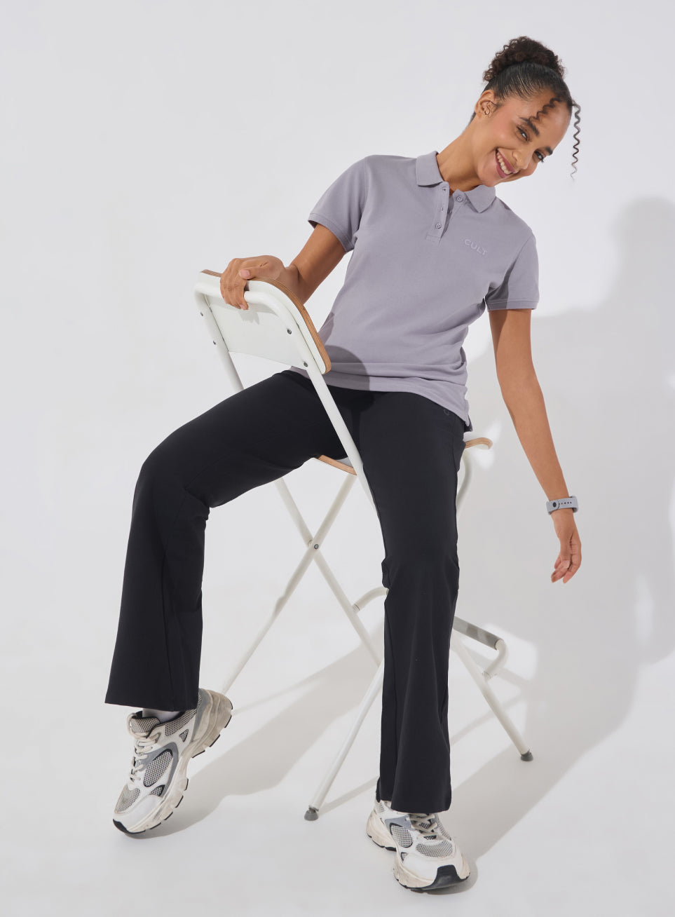 Women's Purple Soft Form Classic Polo T-shirt