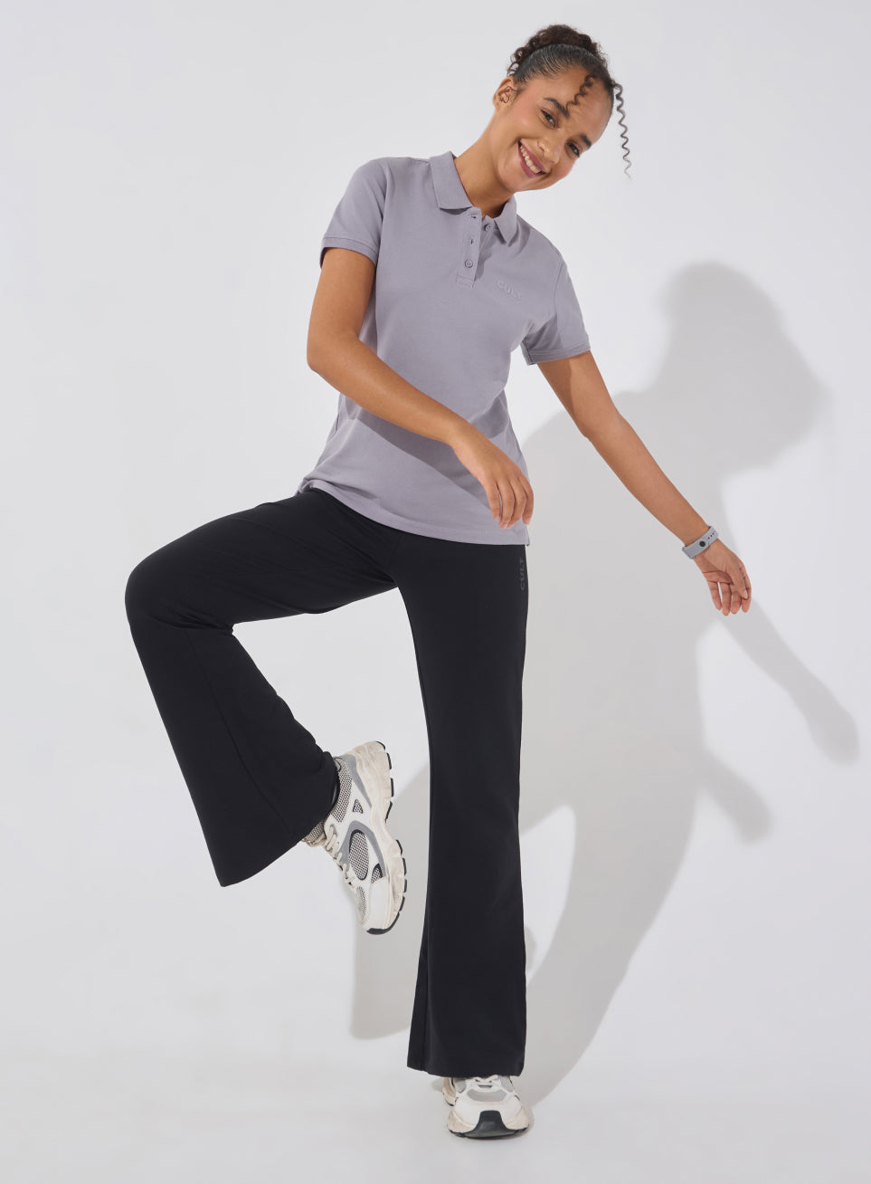 Women's Purple Soft Form Classic Polo T-shirt