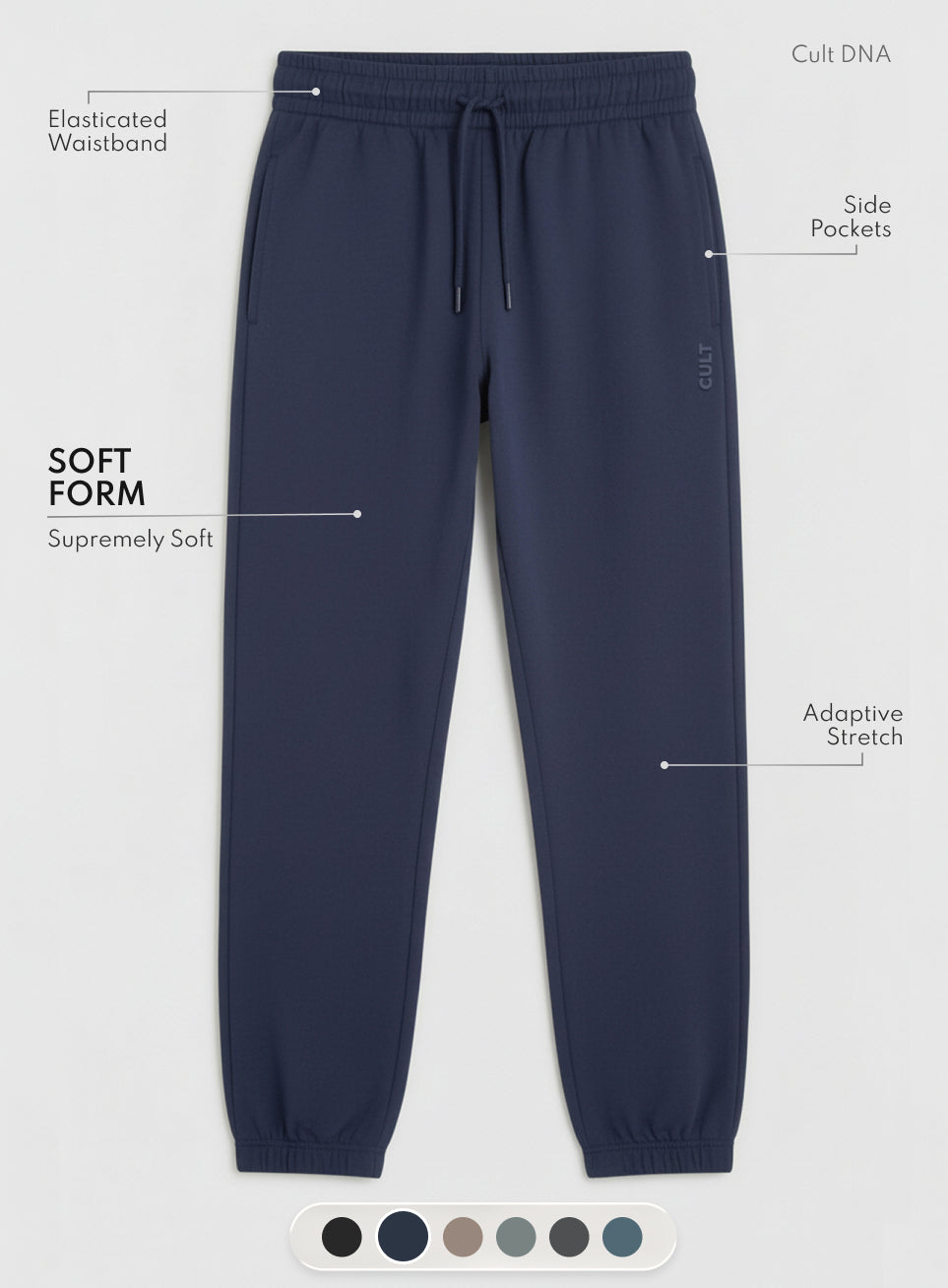 Men's Navy Soft Form Classic Joggers