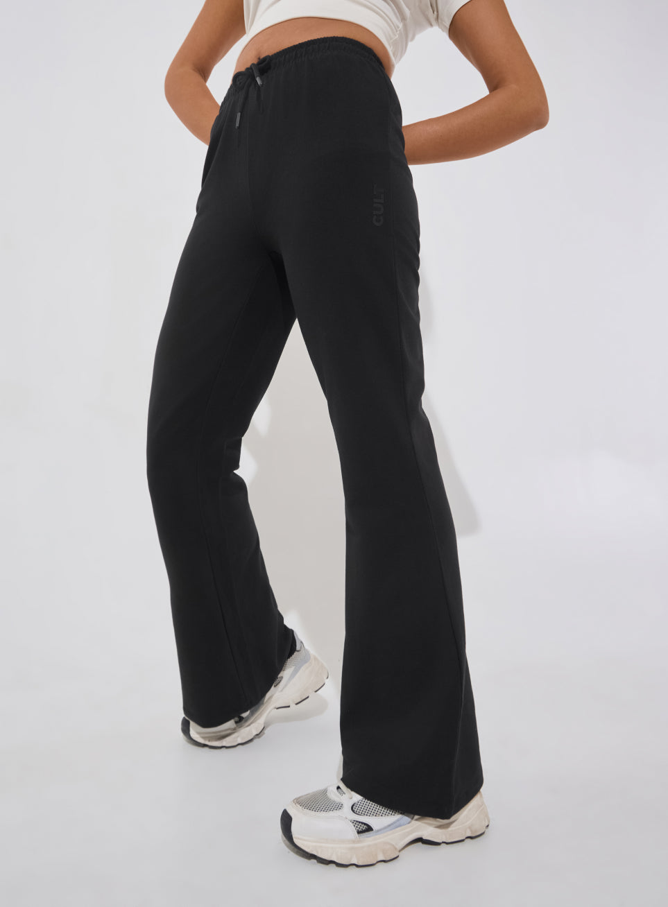 Women's Black Soft Form Flow Flared Pants