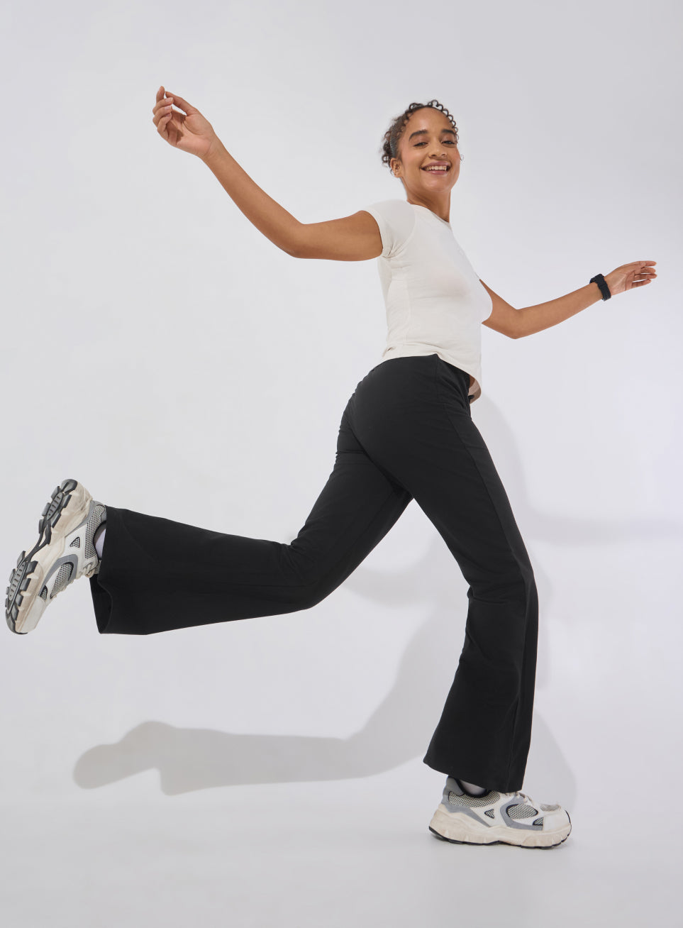 Women's Black Soft Form Flow Flared Pants