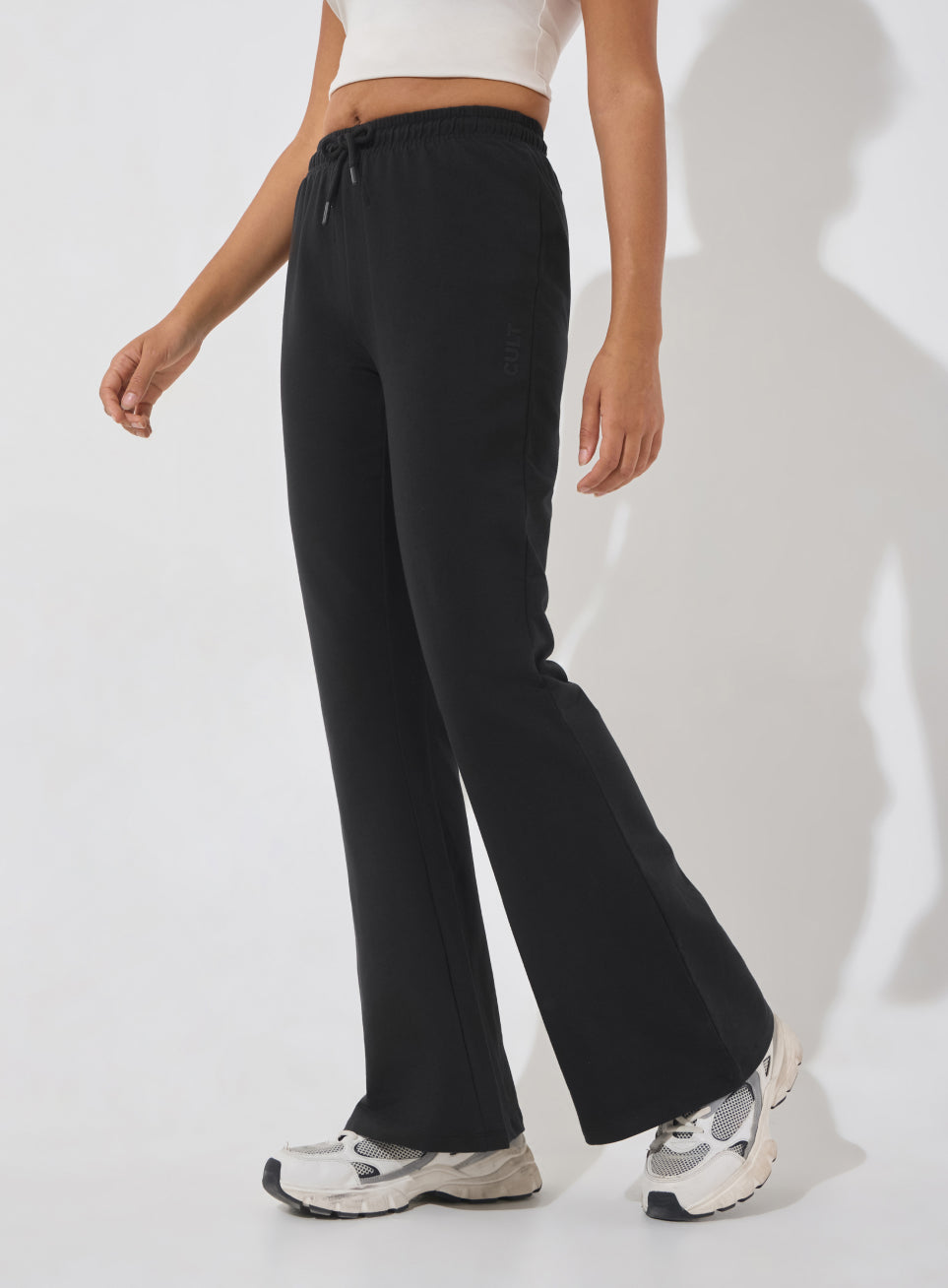 Women's Black Soft Form Flow Flared Pants