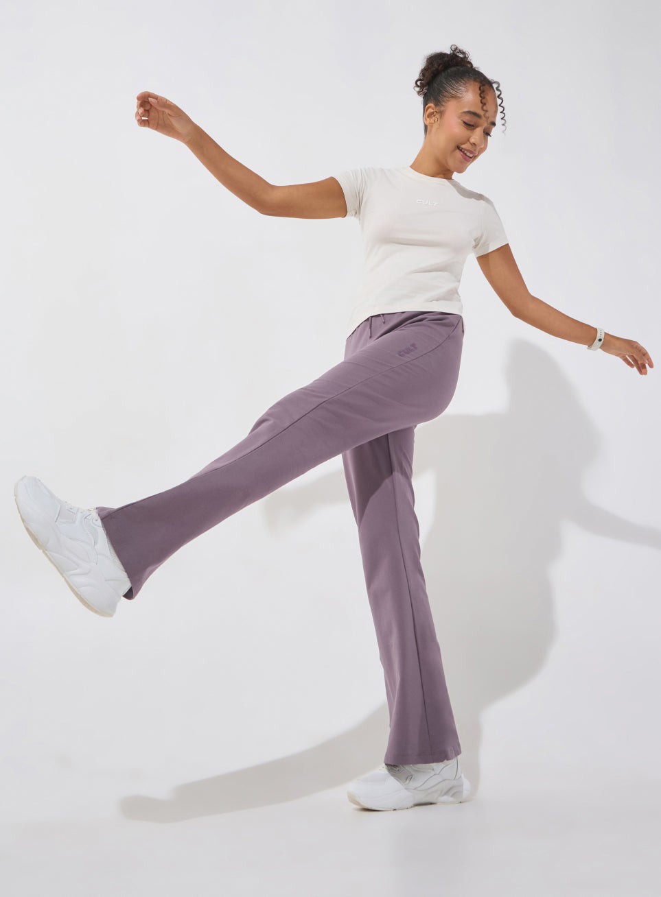 Women's Purple Soft Form Flow Flared Pants