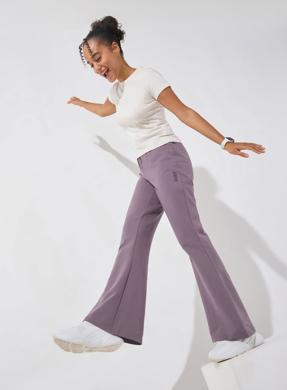 Women's Purple Soft Form Flow Flared Pants