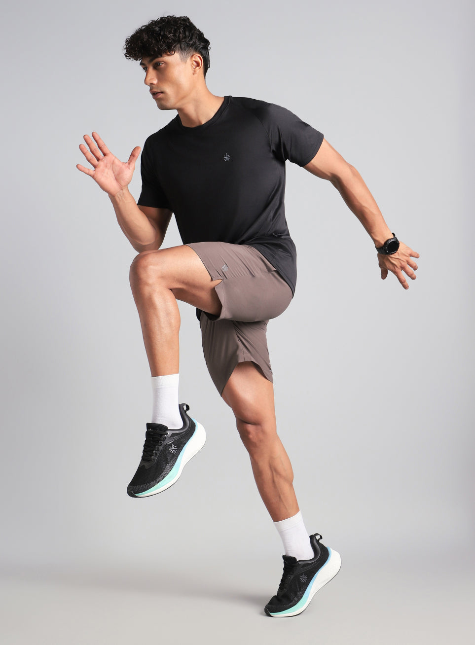 Men's Brown Swift Runner Shorts