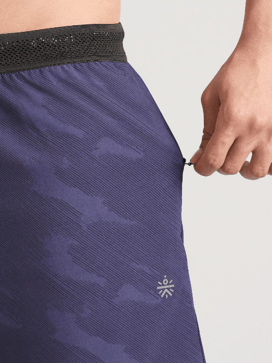 Men's Blue Urban Camo Shorts with Inbuilt Tights