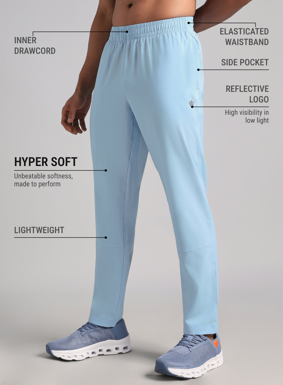 Men's Blue Swift Run Trackpants