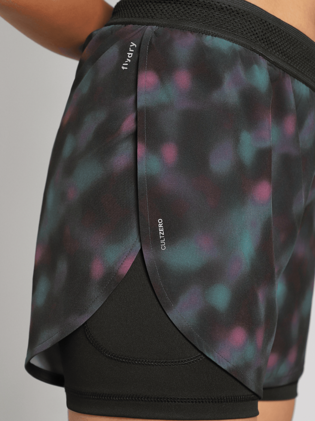 Women's Halo Print Night Run Shorts with inbuilt Tights