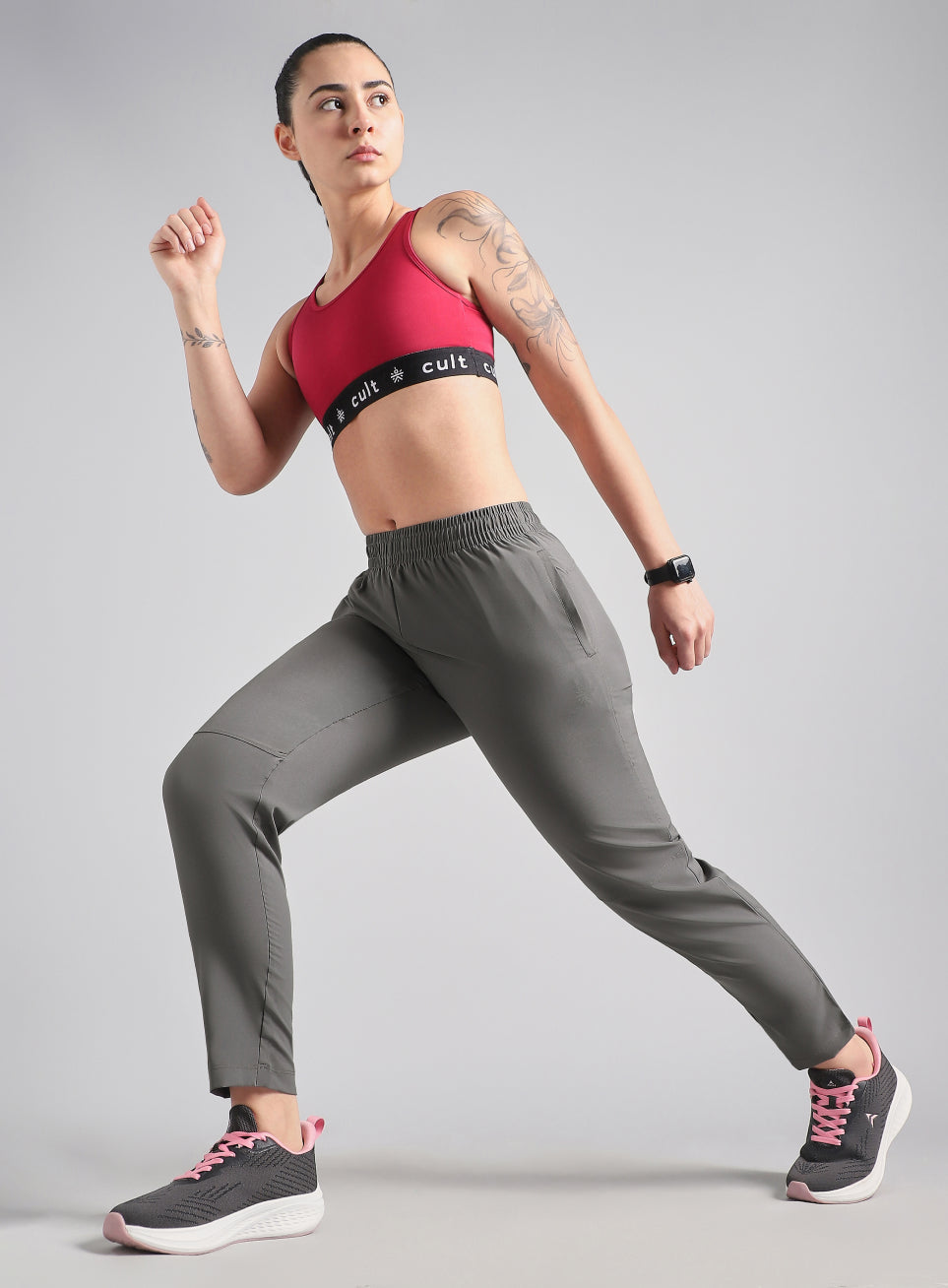 Women's Grey The Run Project Trackpant