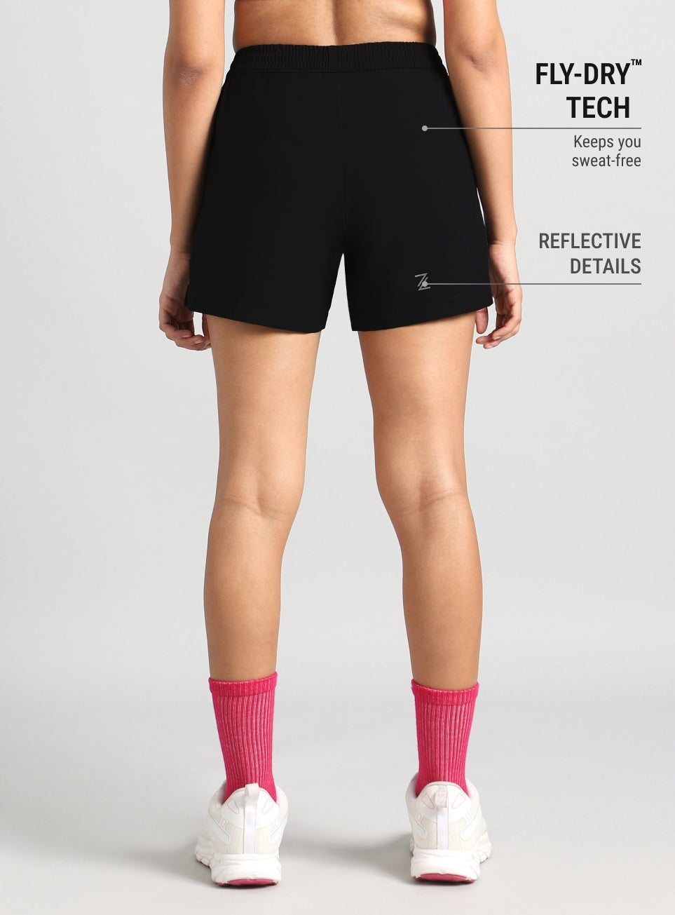 Women's Black Elevated Run Shorts