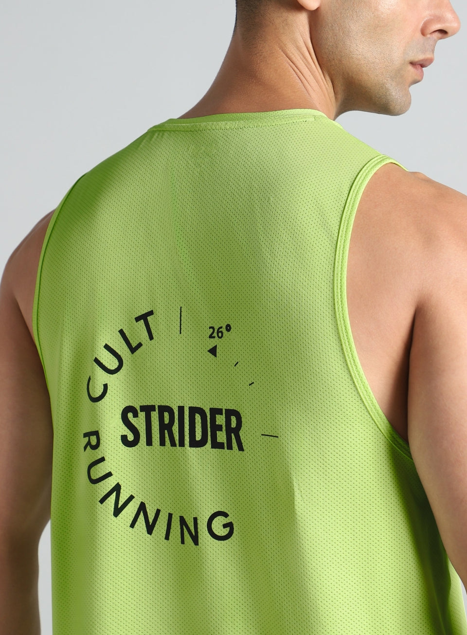 Men's Lime Cult Strider Running Tank