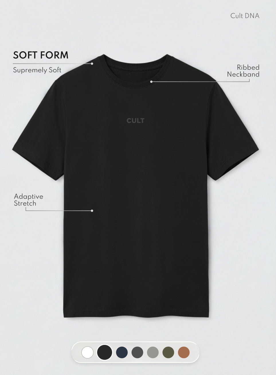 Men's Black Soft Form Classic T-shirt