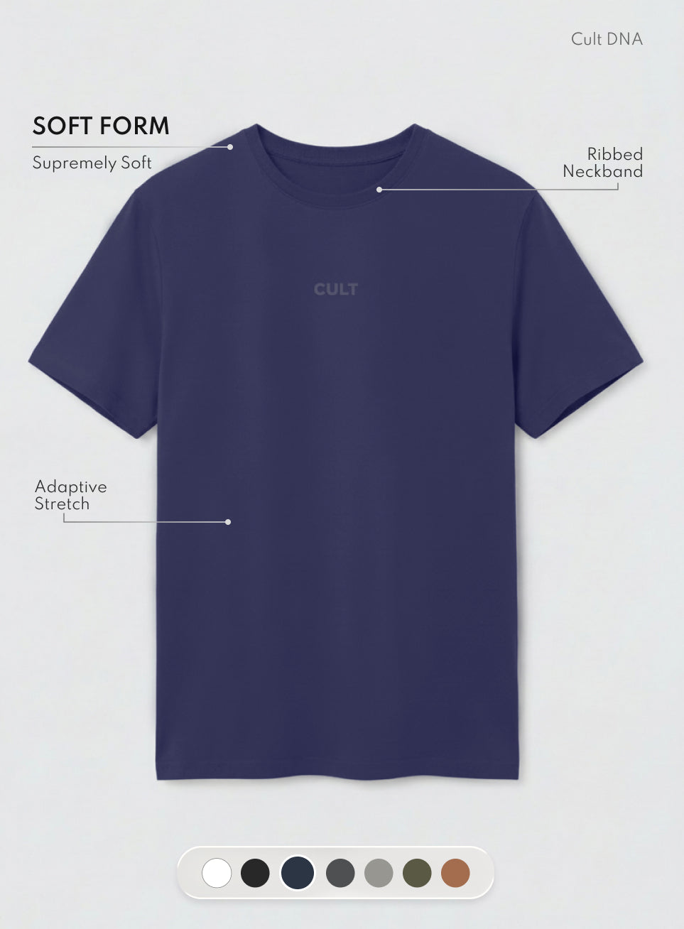Men's Navy Soft Form Classic T-shirt