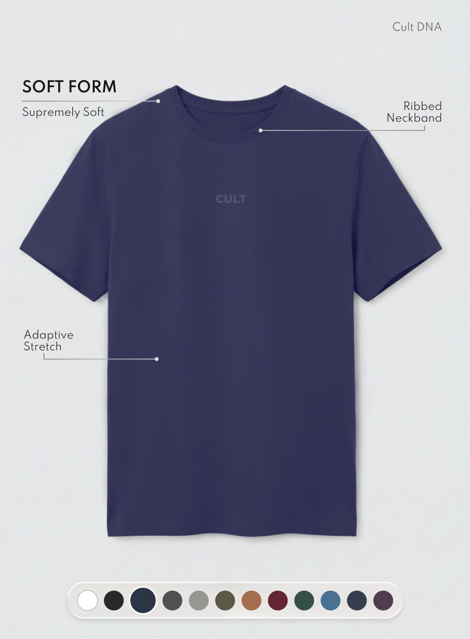 Men's Navy Soft Form Classic T-shirt