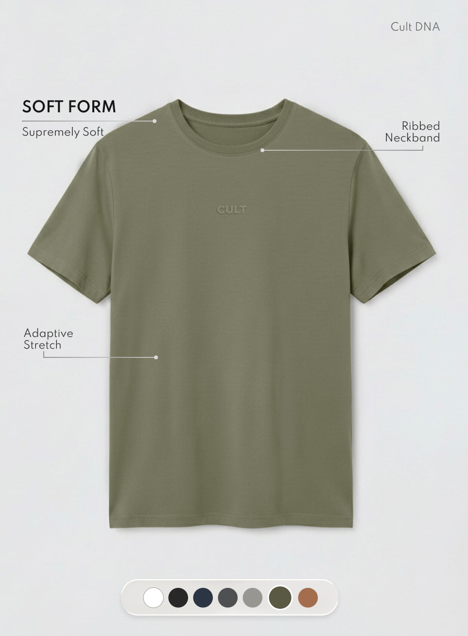 Men's Olive Soft Form Classic T-shirt