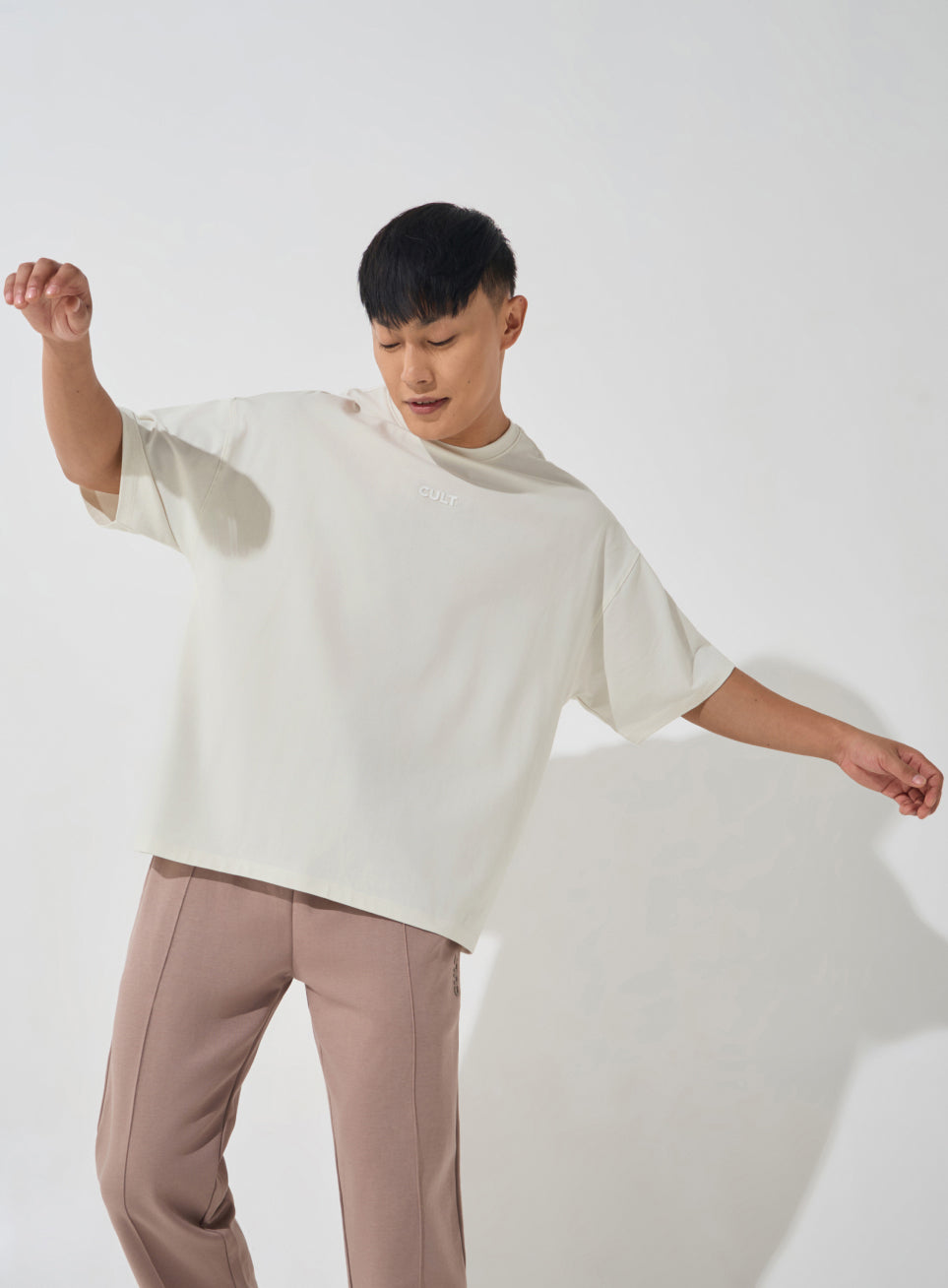 Men's Off-White Soft Form Oversized T-shirt