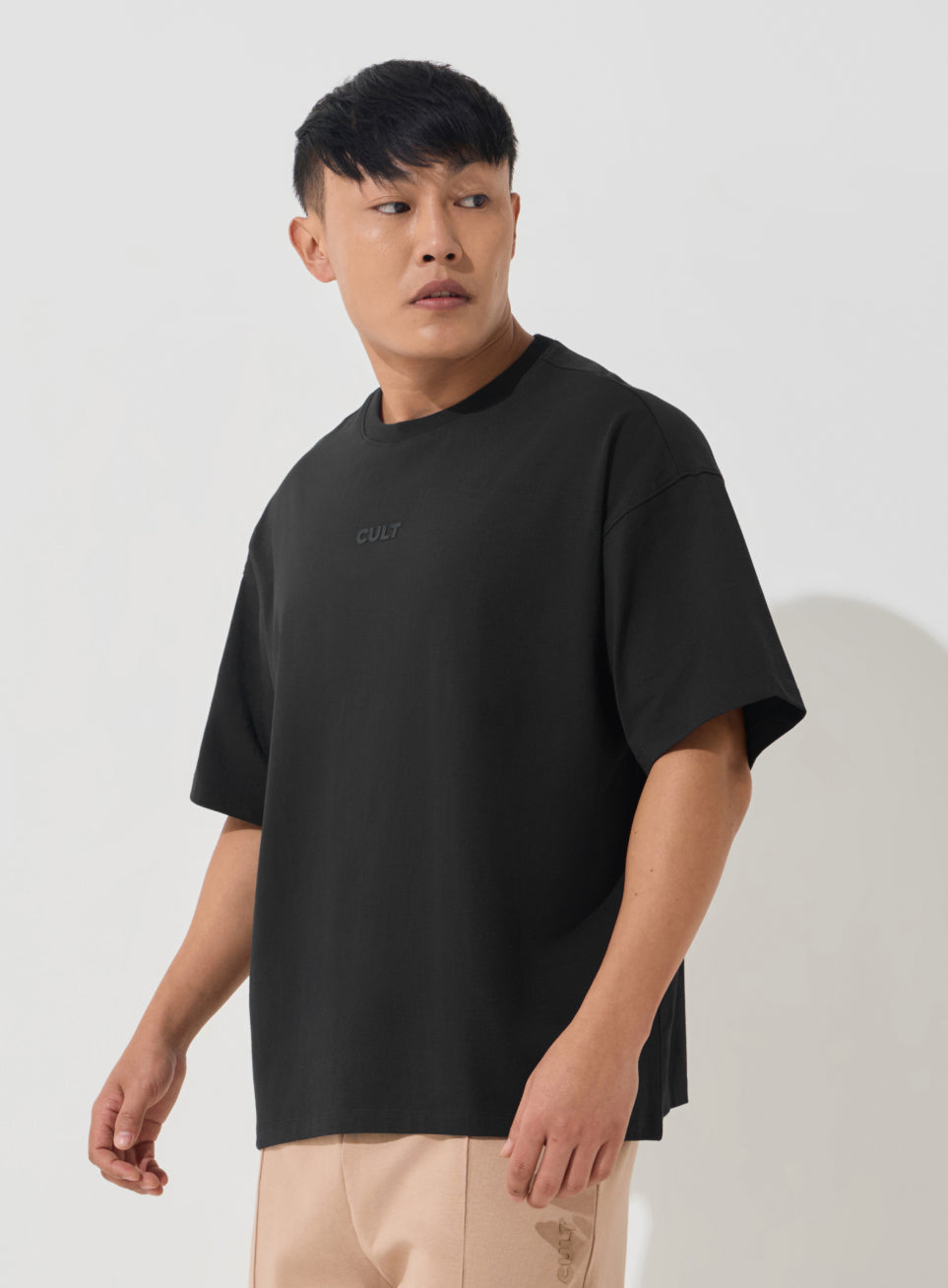 Men's Black Soft Form Oversized T-shirt
